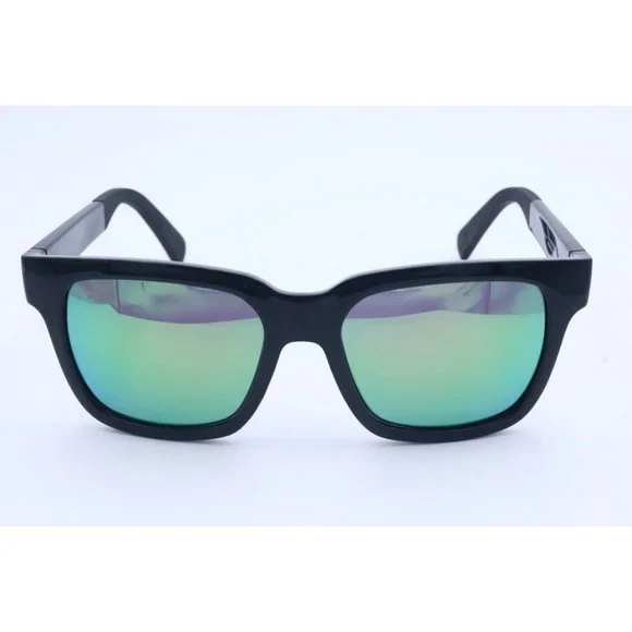 Maui Jim MONGOOSE MJ 540-02 Black Square Sunglasses Green Lenses 54mm